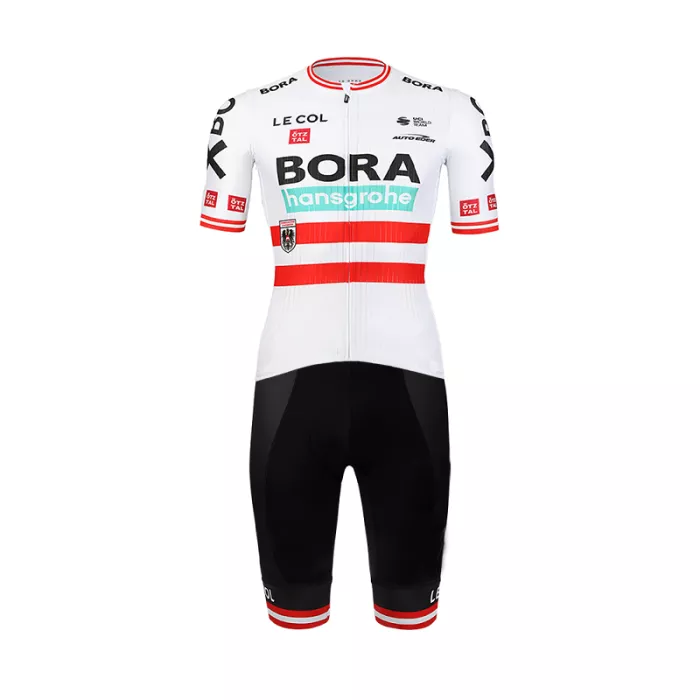 2022 Cycling Jersey Bora-hansgrone Red White Short Sleeve and Biboiuj017